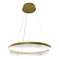 LED Żyrandol na lince LED/52W/230V śr. 60 cm złoty