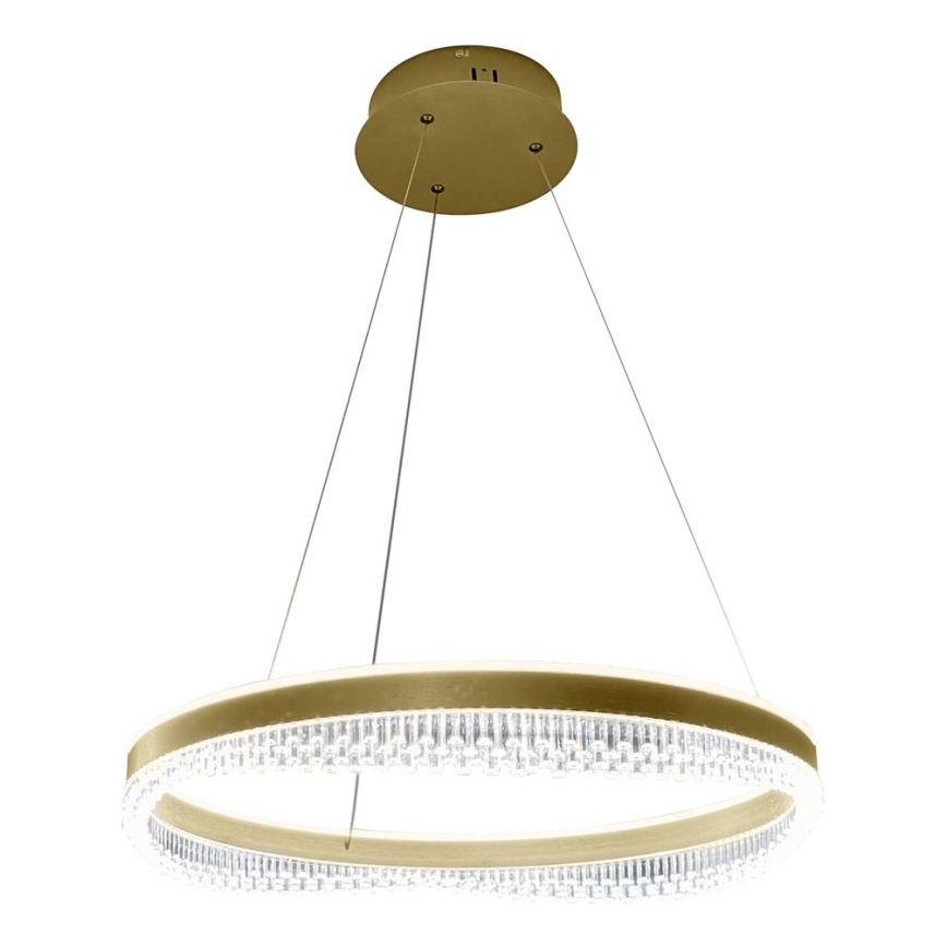 LED Żyrandol na lince LED/52W/230V śr. 60 cm złoty