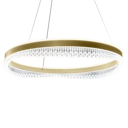 LED Żyrandol na lince LED/52W/230V śr. 60 cm złoty