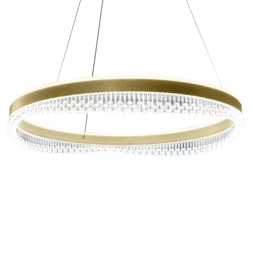 LED Żyrandol na lince LED/52W/230V śr. 60 cm złoty
