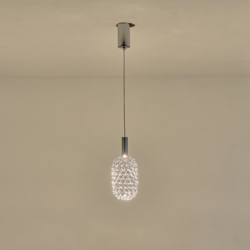 LED Żyrandol na lince LED/6,3W/230V 3000K chrom błyszczący śr. 20 cm