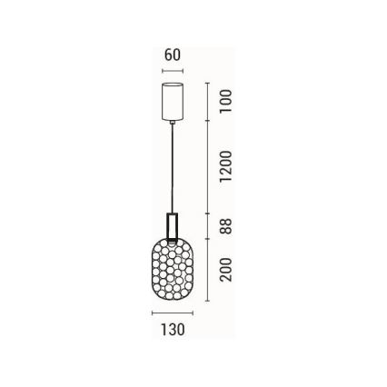 LED Żyrandol na lince LED/6,3W/230V 3000K chrom błyszczący śr. 20 cm