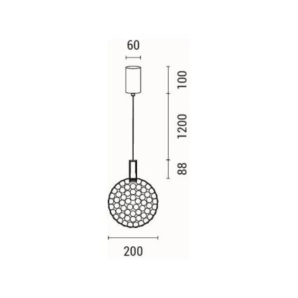 LED Żyrandol na lince LED/6,3W/230V 3000K chrom błyszczący śr. 20 cm