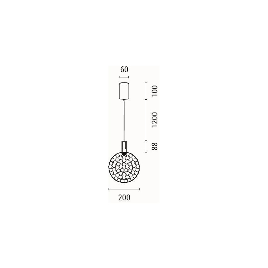 LED Żyrandol na lince LED/6,3W/230V 3000K chrom błyszczący śr. 20 cm