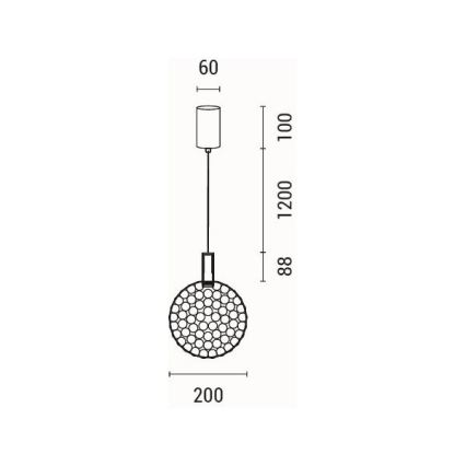 LED Żyrandol na lince LED/6,3W/230V 3000K chrom błyszczący śr. 25 cm