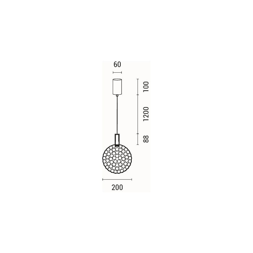 LED Żyrandol na lince LED/6,3W/230V 3000K chrom błyszczący śr. 25 cm