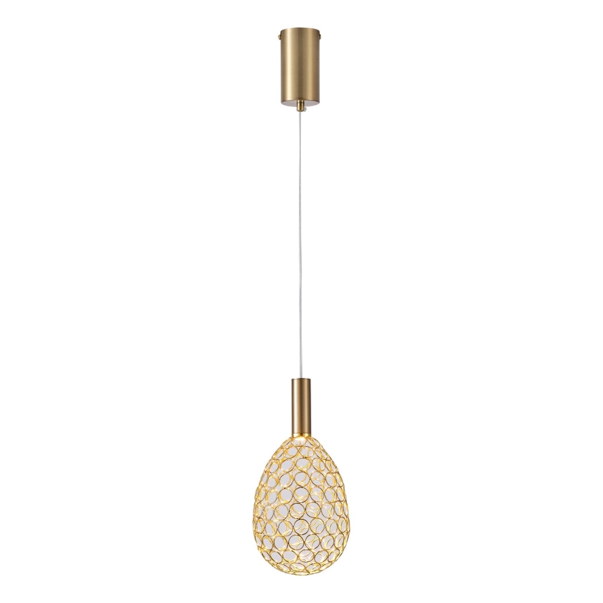 LED Żyrandol na lince LED/6,3W/230V 3000K złoty śr. 14 cm