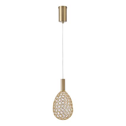 LED Żyrandol na lince LED/6,3W/230V 3000K złoty śr. 14 cm