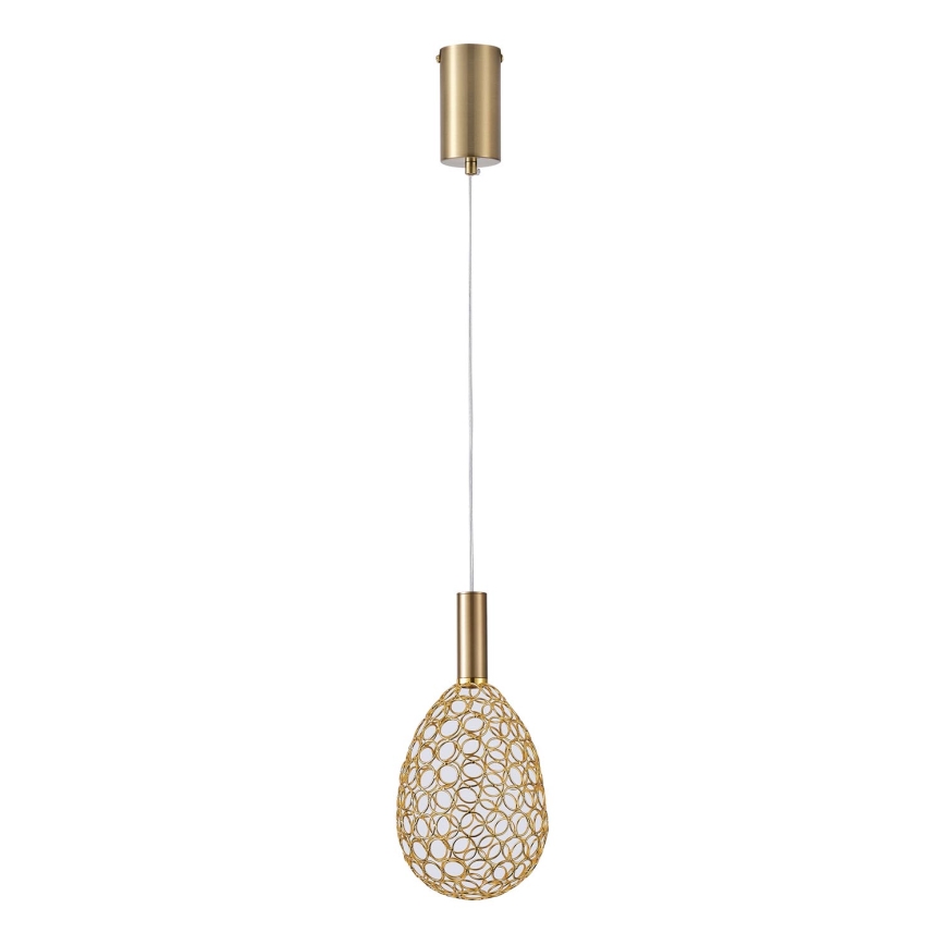 LED Żyrandol na lince LED/6,3W/230V 3000K złoty śr. 14 cm