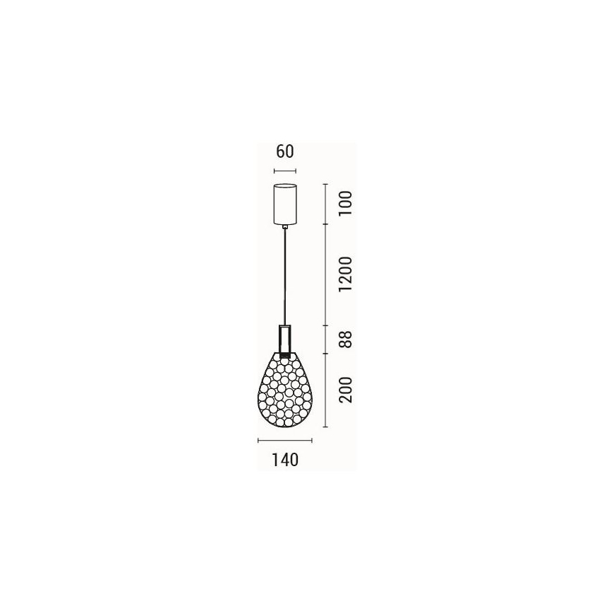 LED Żyrandol na lince LED/6,3W/230V 3000K złoty śr. 14 cm