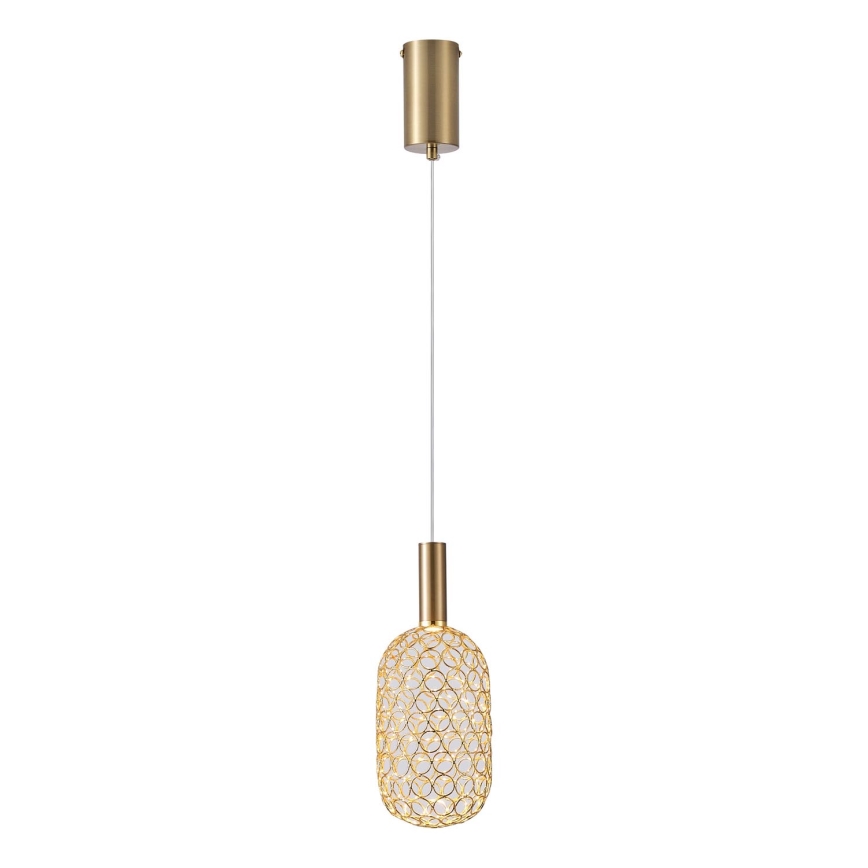 LED Żyrandol na lince LED/6,3W/230V 3000K złoty śr. 20 cm