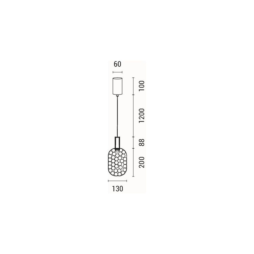 LED Żyrandol na lince LED/6,3W/230V 3000K złoty śr. 20 cm