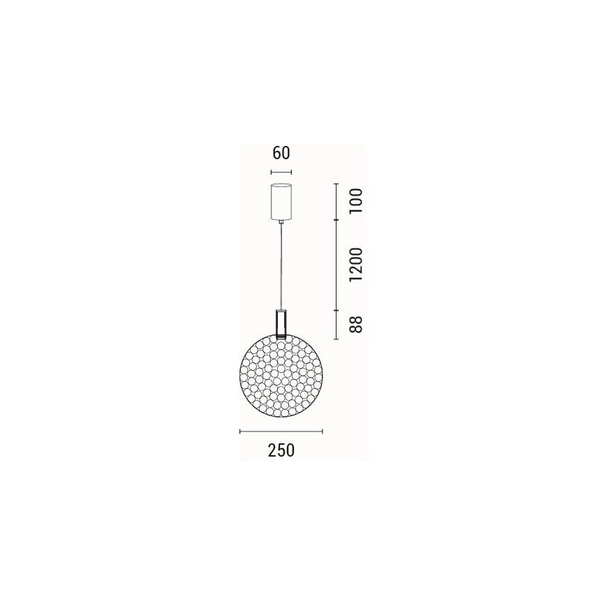 LED Żyrandol na lince LED/6,3W/230V 3000K złoty śr. 25 cm