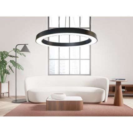 LED Żyrandol na lince LED/60W/230V 4000K śr. 120 cm czarny