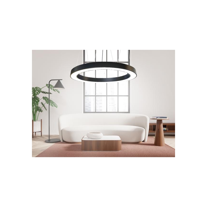 LED Żyrandol na lince LED/60W/230V 4000K śr. 120 cm czarny