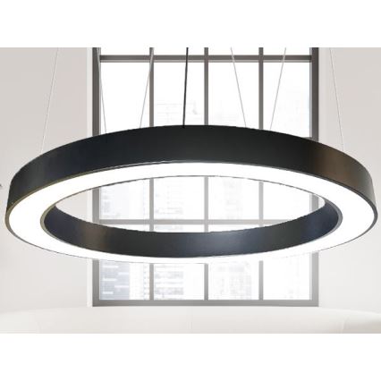 LED Żyrandol na lince LED/60W/230V 4000K śr. 120 cm czarny