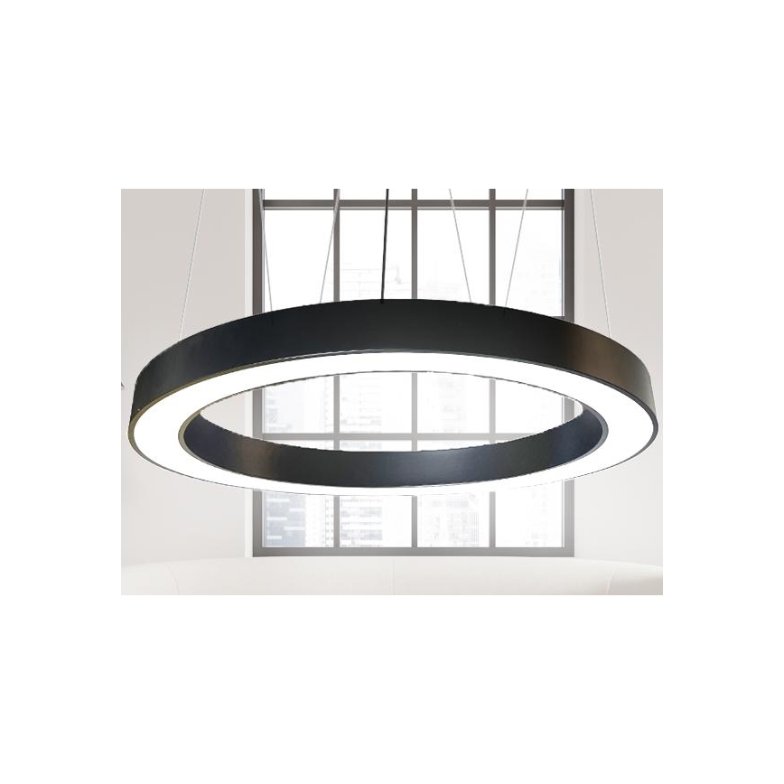 LED Żyrandol na lince LED/60W/230V 4000K śr. 120 cm czarny