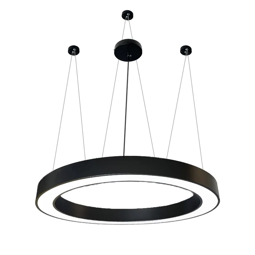 LED Żyrandol na lince LED/60W/230V 4000K śr. 120 cm czarny