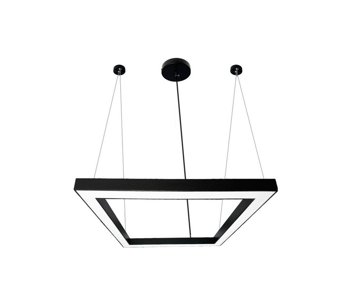 LED Żyrandol na lince LED/70W/230V 4000K 100x100 cm czarny