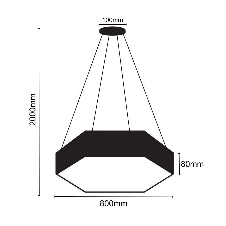 LED Żyrandol na lince LED/70W/230V 4000K śr. 80 cm