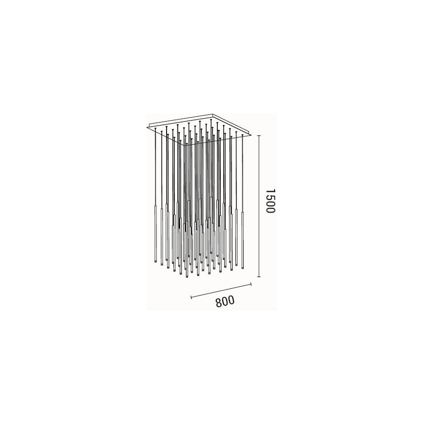 LED Żyrandol na lince LED/72W/230V 3000K
