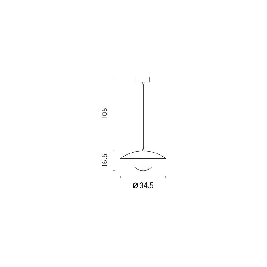 LED Żyrandol na lince LED/7W/230V 3000K śr. 34,5 cm