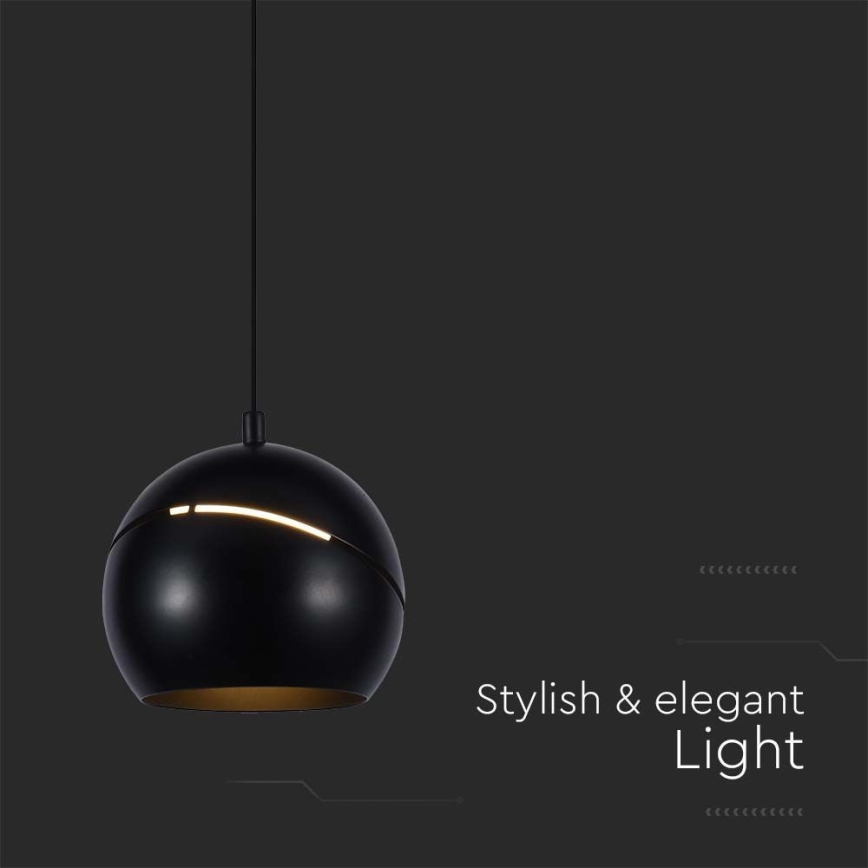 LED Żyrandol na lince LED/8,5W/230V 3000K czarny