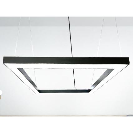 LED Żyrandol na lince LED/80W/230V 4000K 120x120 cm czarny
