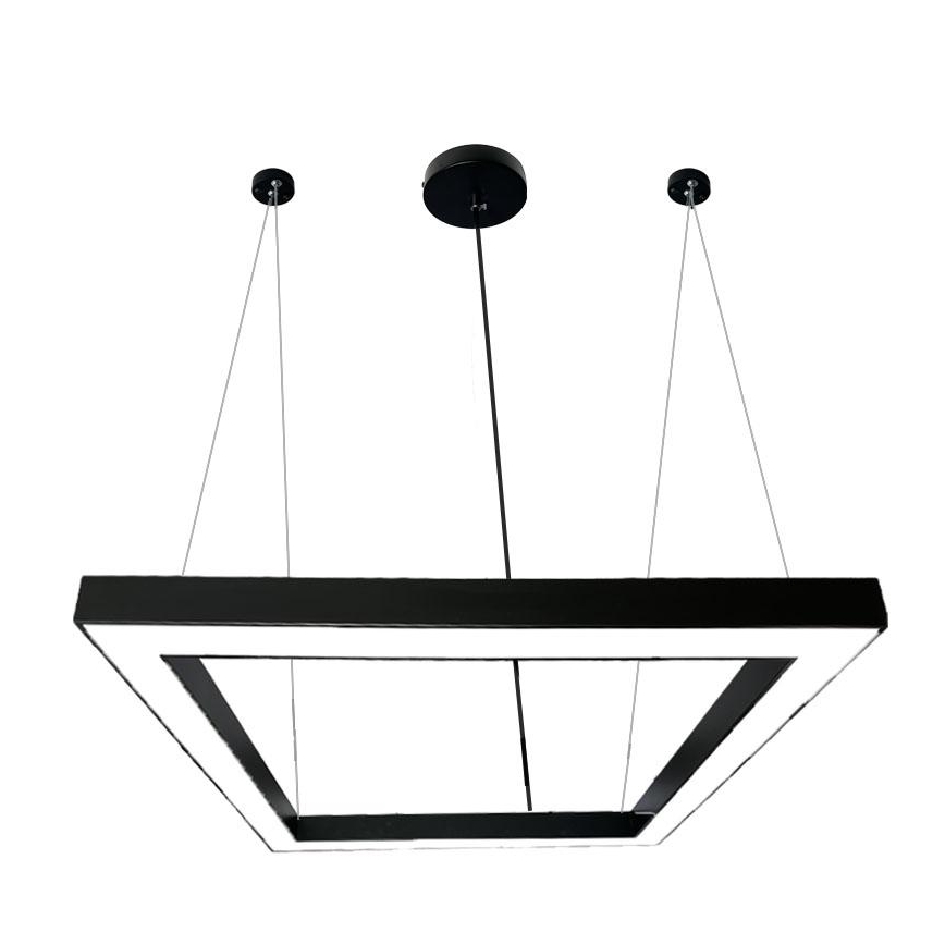 LED Żyrandol na lince LED/80W/230V 4000K 120x120 cm czarny