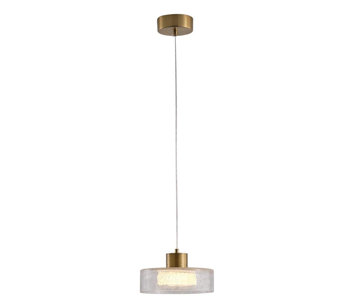 LED Żyrandol na lince LED/8W/230V 3000K złoty/przezroczysty