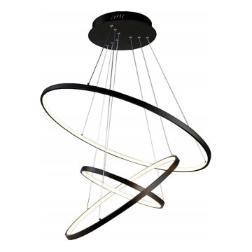 LED Żyrandol na lince LED/90W/230V śr. 80 cm czarny