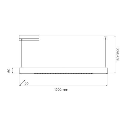 LED żyrandol na lince LINEA LED/36W/230V 3000/4000/5700K CRI 90 biały