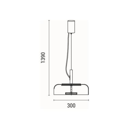 LED Żyrandol na lince LOBBY LED/8W/230V 3000K śr. 30 cm