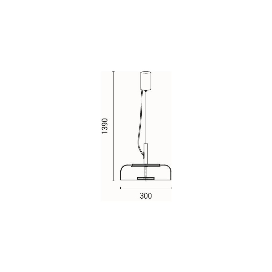 LED Żyrandol na lince LOBBY LED/8W/230V 3000K śr. 30 cm