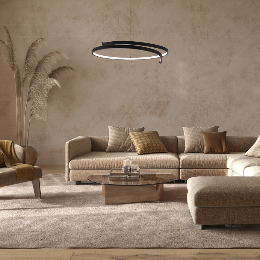 LED Żyrandol na lince LORENZO LED/35W/230V czarny
