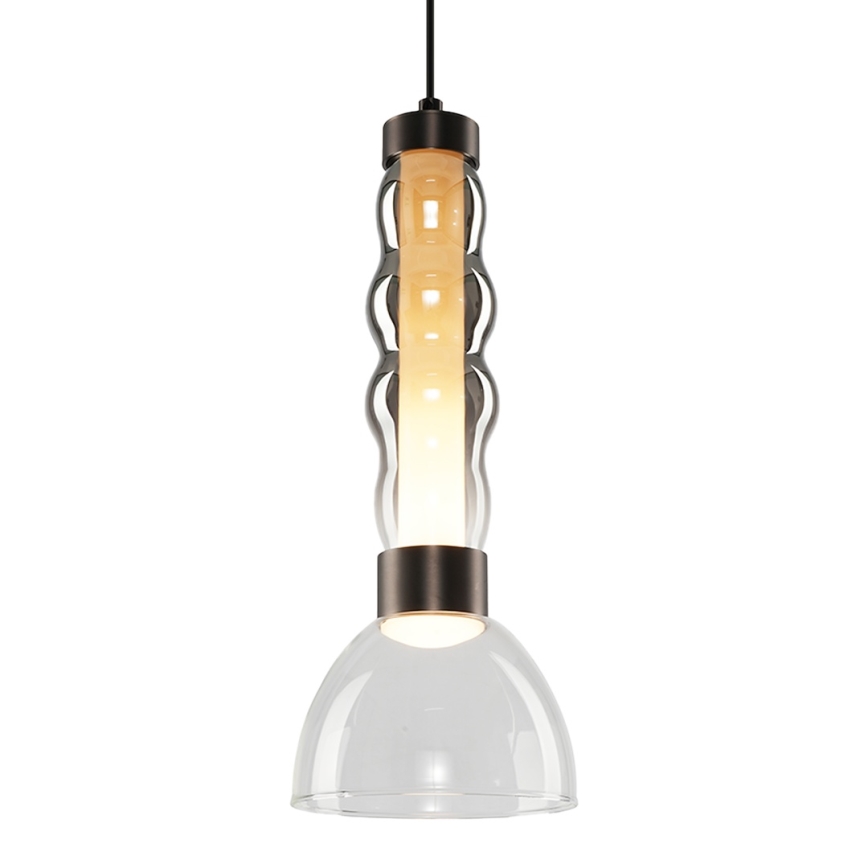 LED Żyrandol na lince LUCCO LED/13W/230V śr. 15 cm dymny