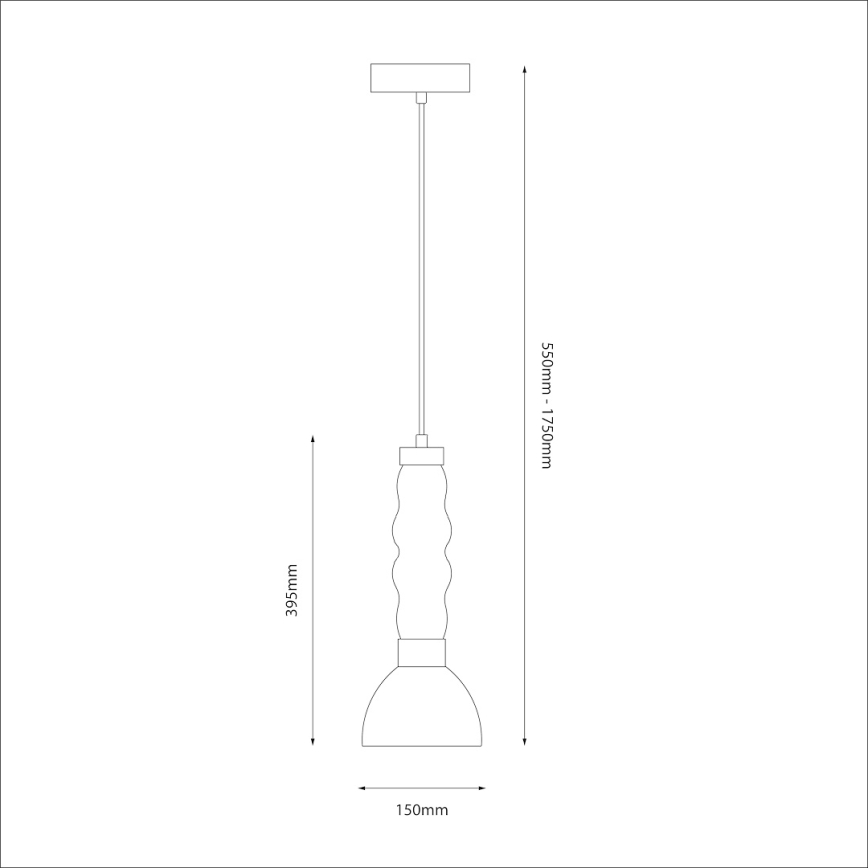 LED Żyrandol na lince LUCCO LED/13W/230V śr. 15 cm dymny