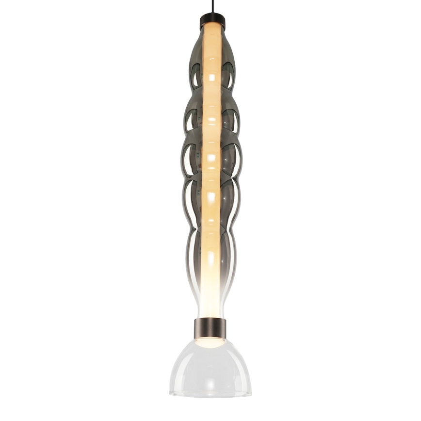 LED Żyrandol na lince LUCCO LED/18W/230V śr. 15 cm dymny