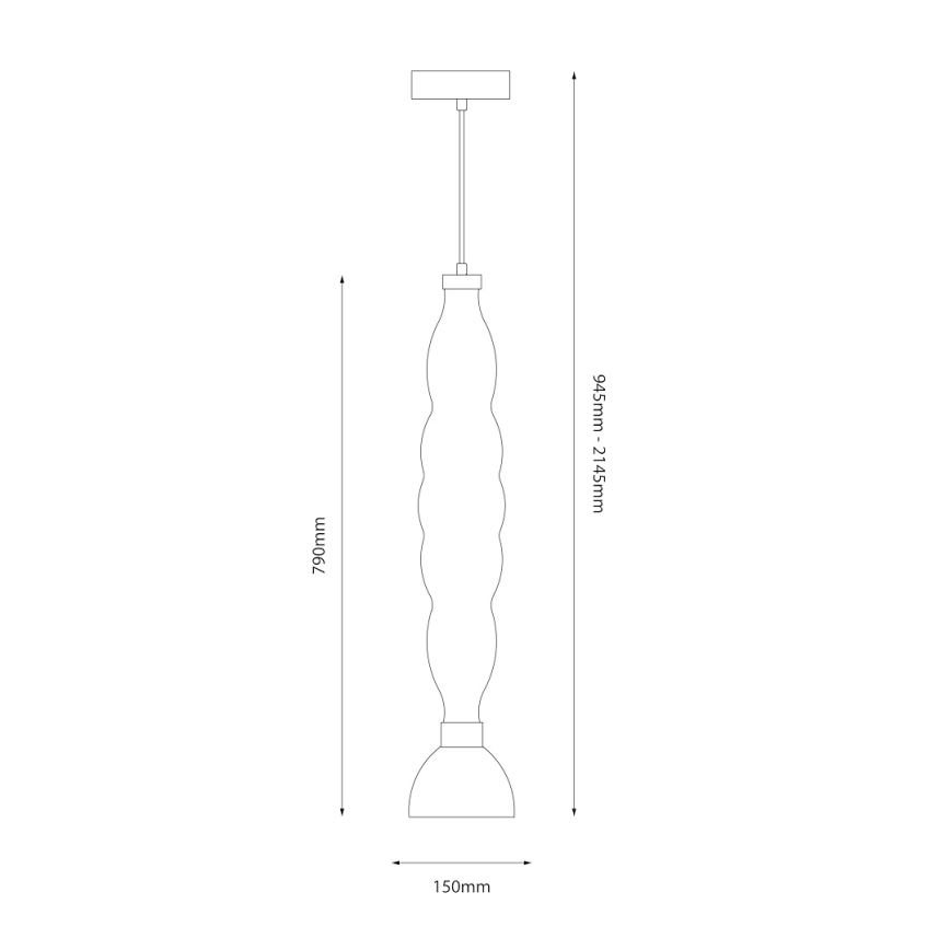 LED Żyrandol na lince LUCCO LED/18W/230V śr. 15 cm dymny