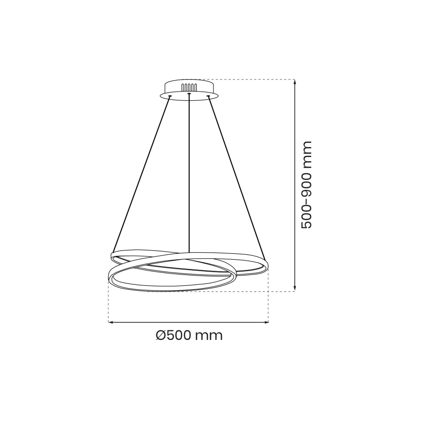 LED Żyrandol na lince LUCERO LED/48W/230V chrom błyszczący