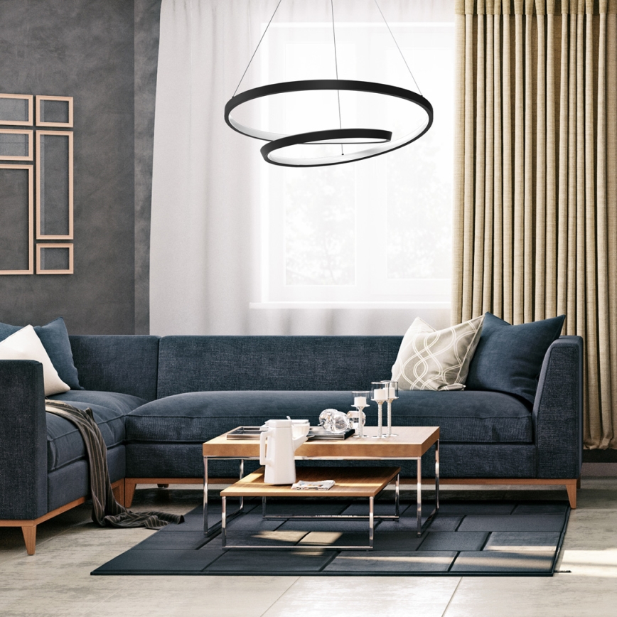 LED Żyrandol na lince LUCERO LED/48W/230V czarny