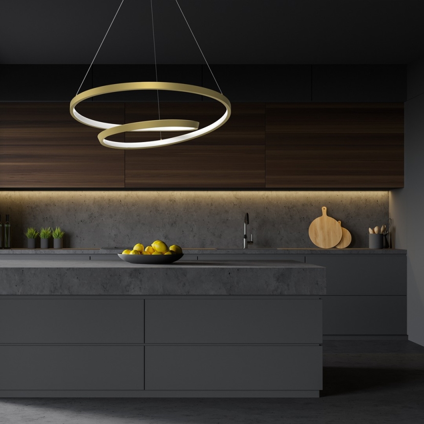 LED Żyrandol na lince LUCERO LED/48W/230V złoty