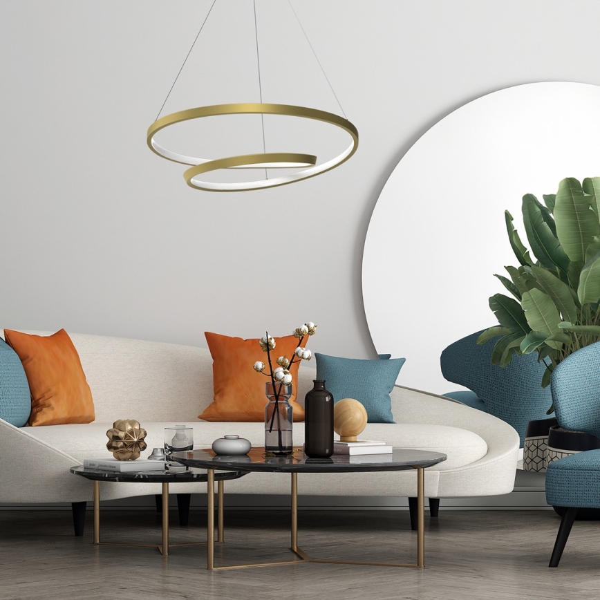 LED Żyrandol na lince LUCERO LED/48W/230V złoty