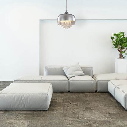 LED Żyrandol na lince LUNA 1xE14/40W/230V