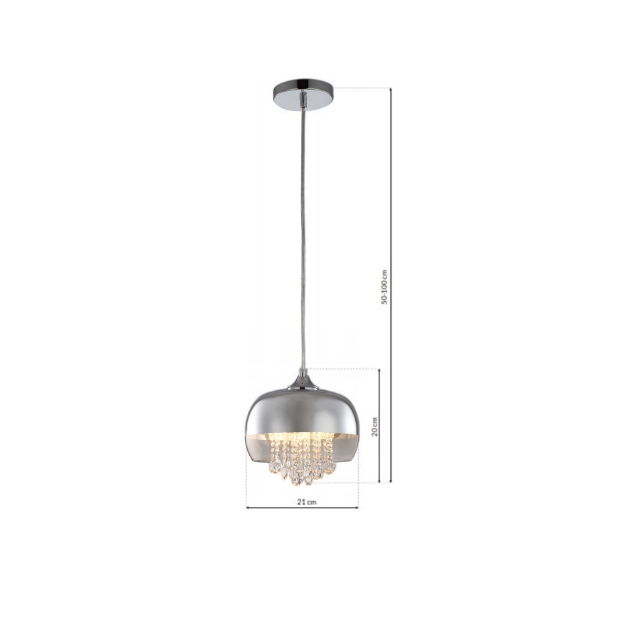 LED Żyrandol na lince LUNA 1xE14/40W/230V