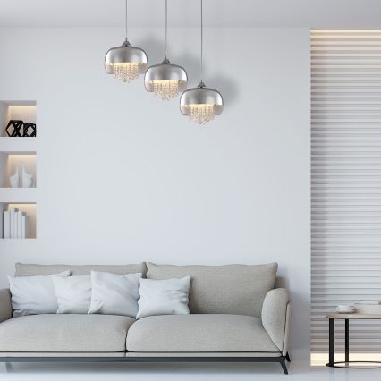 LED Żyrandol na lince LUNA 3xE14/40W/230V