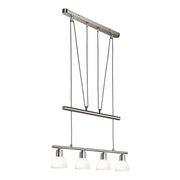 LED Żyrandol na lince MATTES 4xE14/4W/230V 3000K chrom błyszczący