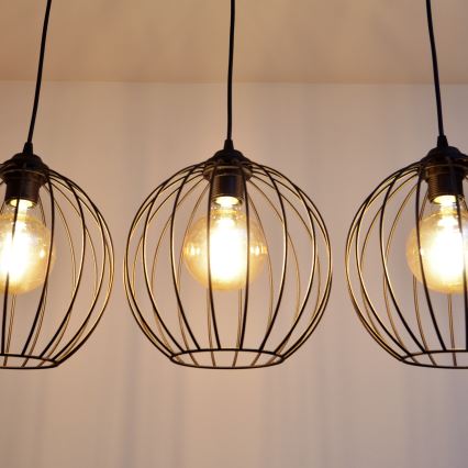 LED Żyrandol na lince MERCURE 3xE27/15W/230V