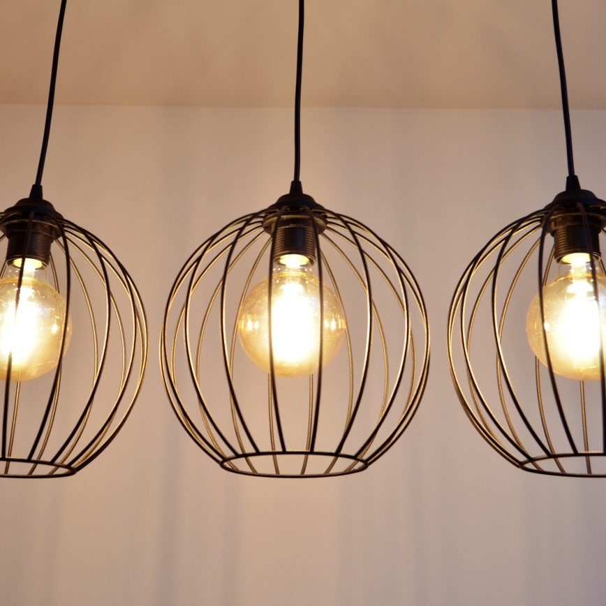 LED Żyrandol na lince MERCURE 3xE27/15W/230V