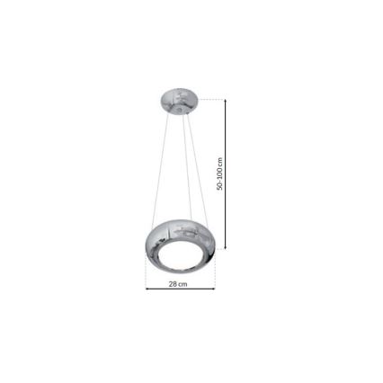 LED Żyrandol na lince MERCURIO 1xLED/12W/230V